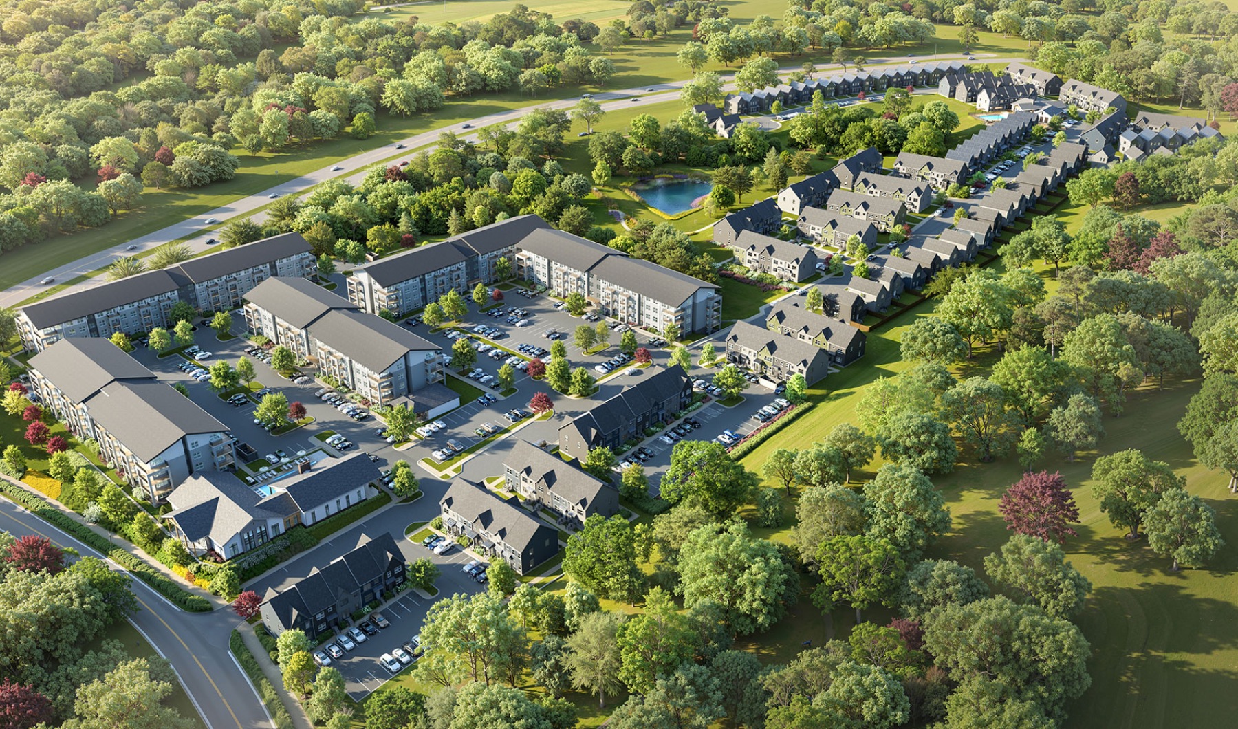 spring valley aerial rendering